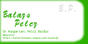 balazs pelcz business card