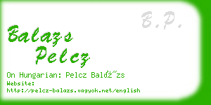 balazs pelcz business card